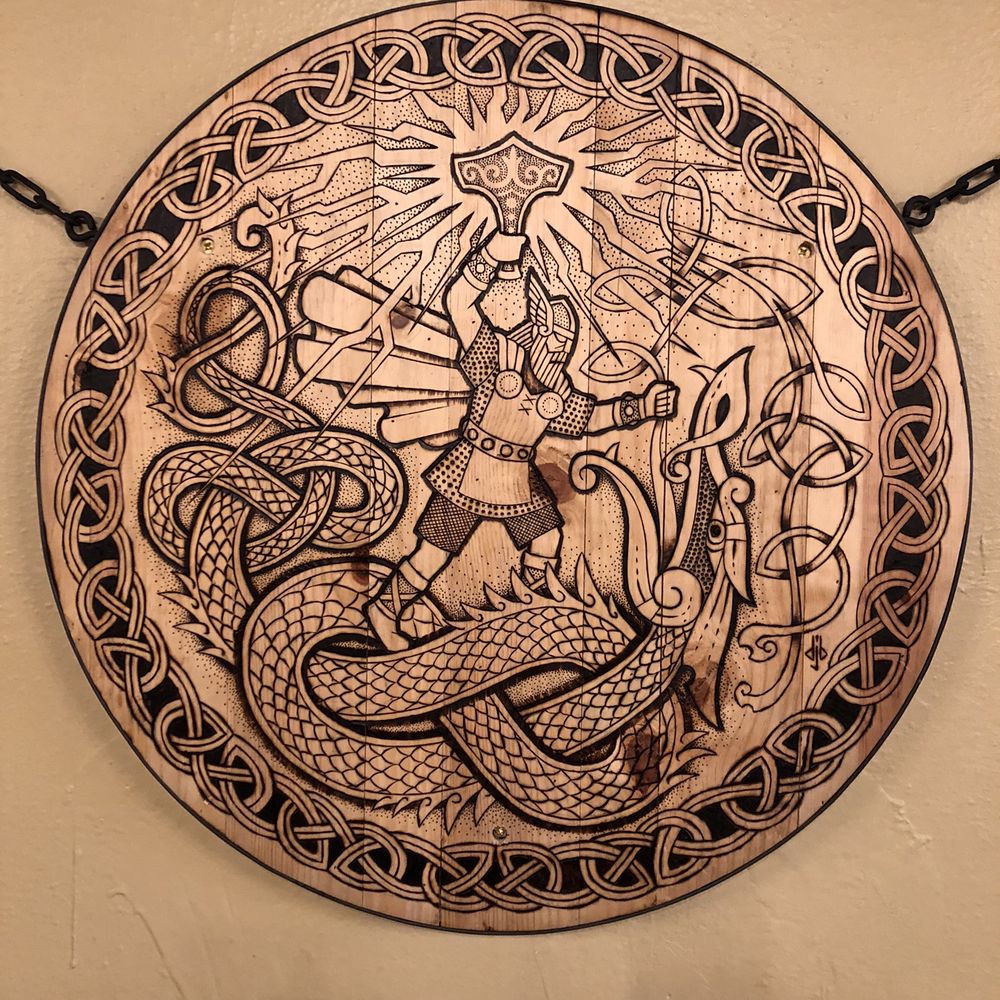 Drinking Horn Meadery - Cool shield with Thor wielding his hammer... - Meaderies Near Me - Flagstaff, Arizona