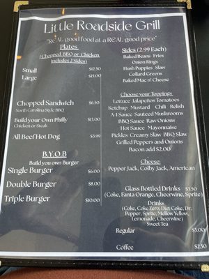 Menu photo 5 Little Roadside Grill High Point, NC