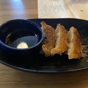 District Ramen - Half of what was left of the Gyozas - Ramen Near Me - Newburgh, New York