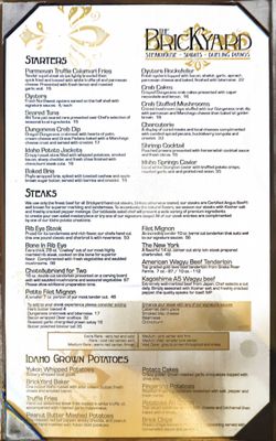 Menu photo 3 The Brickyard Boise, ID