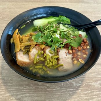 Noodleholics - Guilin Soup with wheat noodles bbq pork and pork belly. - Noodles Near Me - Tucson, Arizona Noodleholics - Guilin Soup with wheat noodles bbq pork and pork belly. - Noodles Near Me - Tucson, Arizona