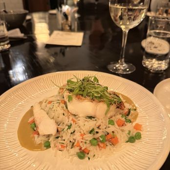 The Refectory - Roasted Cod With Curry Sauce And Rice - New American Near Me - Villanova, Pennsylvania The Refectory - Roasted Cod With Curry Sauce And Rice - New American Near Me - Villanova, Pennsylvania