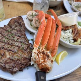 16oz Ribeye, snow crab and garlic shrimp 16oz Ribeye, snow crab and garlic shrimp