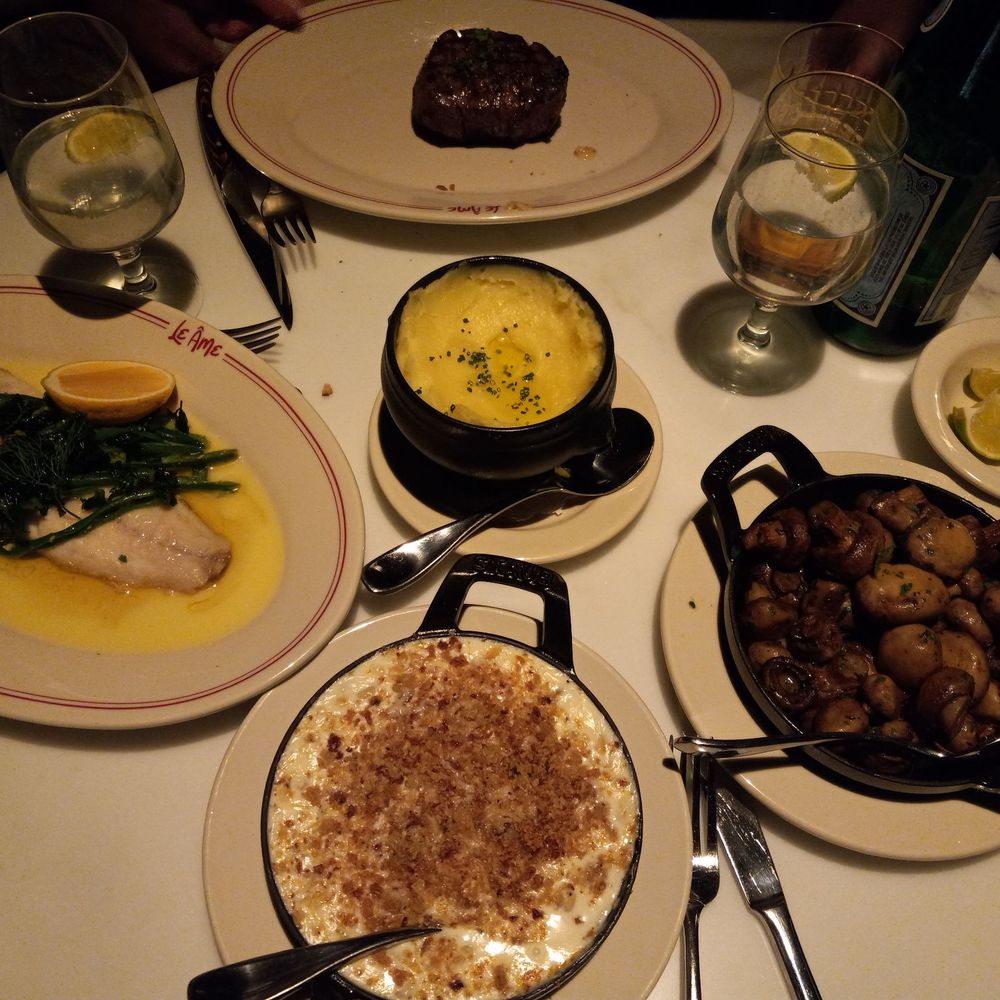 Le Ame - Filet Mignon, Branzino, Mac n Cheese Gratin, Button Mushrooms, Whipped Mashed Potatoes. - Steakhouses Near Me - Phoenix, Arizona Le Ame - Filet Mignon, Branzino, Mac n Cheese Gratin, Button Mushrooms, Whipped Mashed Potatoes. - Steakhouses Near Me - Phoenix, Arizona
