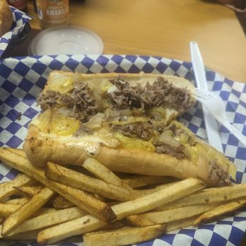 Big Tony’s West Philly Cheesesteak - Half Philly Cheese Steak and seasoned fries - Cheesesteaks Near Me - DeSoto, Texas