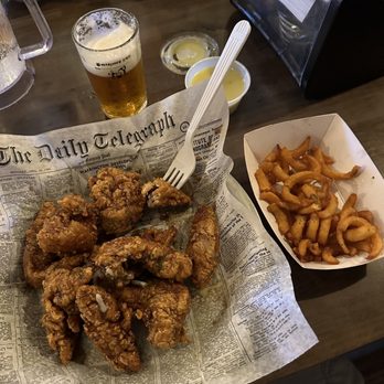 K-Coop Chicken - Spicy KBBQ TENDERS (1 lb) with Curly Fries and Creamy Peppers 1 Flavor Sauce - Korean Near Me - Morton Grove, Illinois
