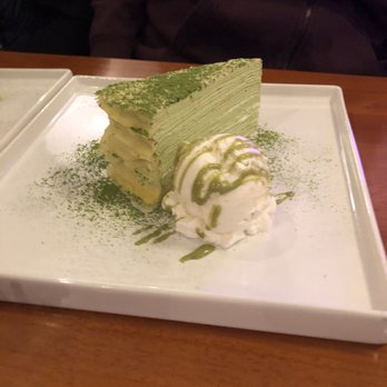 520 Dessert - Green tea crepe cake - Desserts Near Me - Flushing, New York 520 Dessert - Green tea crepe cake - Desserts Near Me - Flushing, New York
