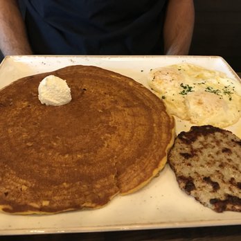 First Watch - Pumpkin pancake and chicken sausage - Breakfast & Brunch Near Me - Round Rock, Texas