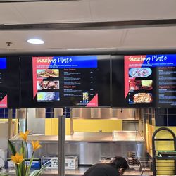 Menu and service counter