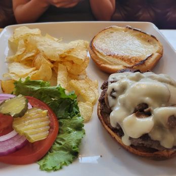 Basecamp - Mushroom Swiss Burger - $19 - American Near Me - Girdwood, Alaska Basecamp - Mushroom Swiss Burger - $19 - American Near Me - Girdwood, Alaska