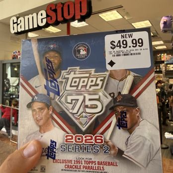 GameStop - Only place in SF I know of that has Topps at MSRP. Honestly, a Mega is like $.25 a card. If you like Baseball even a little, why not? - Electronics Near Me - San Francisco, California GameStop - Only place in SF I know of that has Topps at MSRP. Honestly, a Mega is like $.25 a card. If you like Baseball even a little, why not? - Electronics Near Me - San Francisco, California