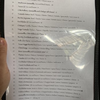 Mexico Lindo - a hand holding a menu - Mexican Near Me - Birmingham, Alabama