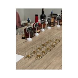 The Texas Wine School - Bourbon set up for tasting.