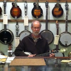 Fretted Instrument Workshop - Shop owner Tony Creamer playing some clawhammer banjo.