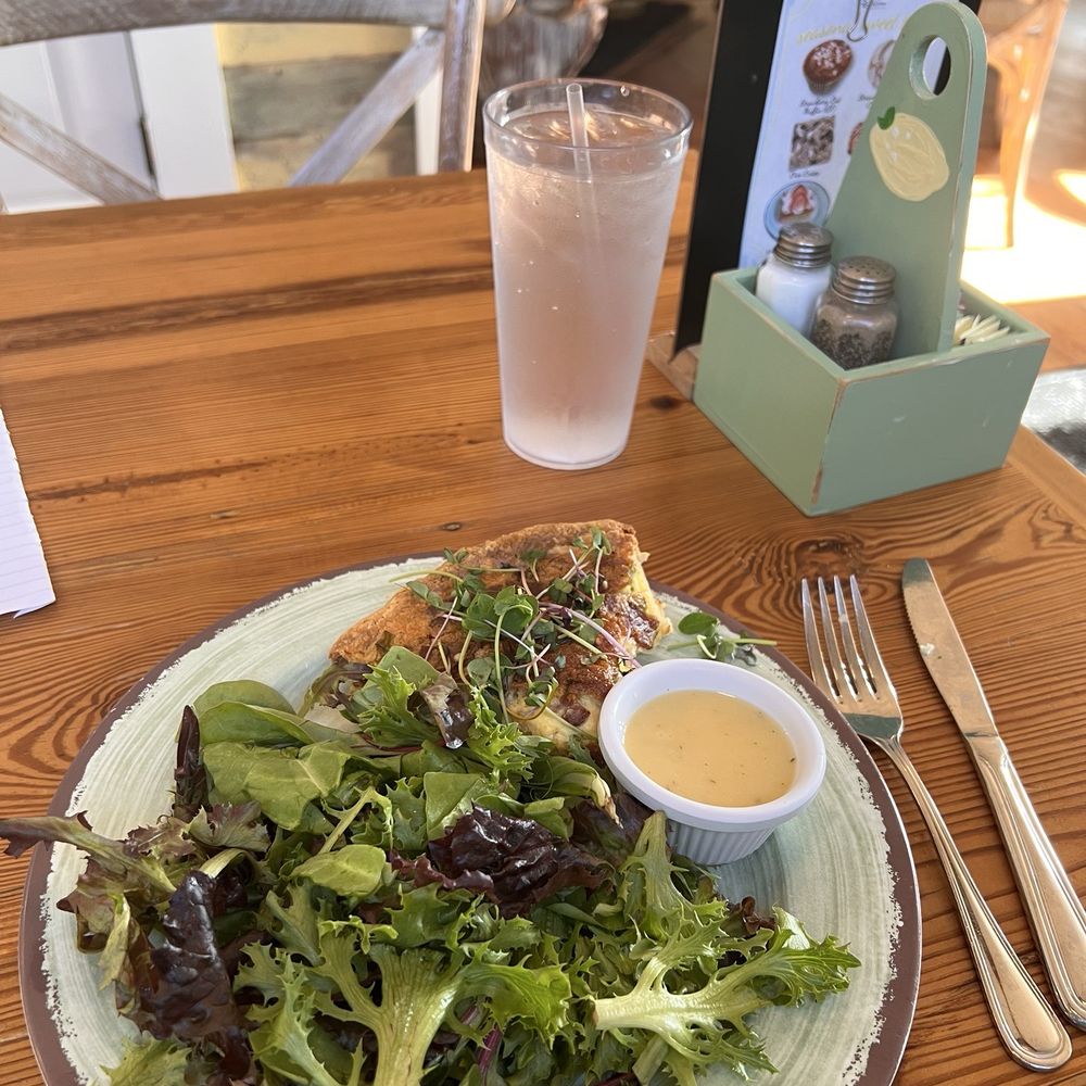 Sweet Lemon Kitchen - Side salad with Lemon vinaigrette and Quiche - Cafes Near Me - Georgetown, Texas Sweet Lemon Kitchen - Side salad with Lemon vinaigrette and Quiche - Cafes Near Me - Georgetown, Texas