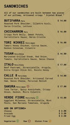 Menu photo 6 La Lima Sangucheria Charlotte, NC