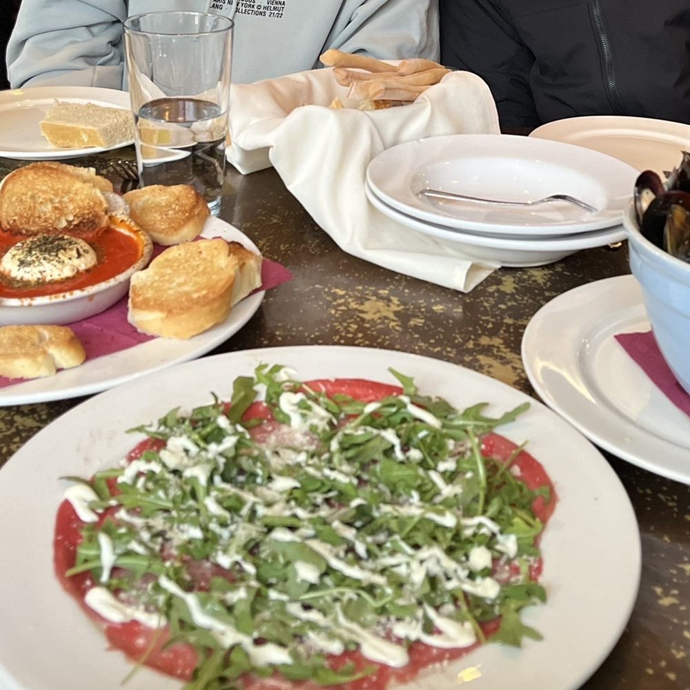 La Bottega - Goat Cheese,Jumbo Bowl of P.E.I. Mussels, Carpaccio Of Angus Beef- delicious - Italian Near Me - Vail, Colorado La Bottega - Goat Cheese,Jumbo Bowl of P.E.I. Mussels, Carpaccio Of Angus Beef- delicious - Italian Near Me - Vail, Colorado
