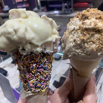 Purdys Chocolatier - Best ice cream ever! Left dipped in white chocolate and right with almonds - Chocolatiers & Shops Near Me - Oakville, Ontario Purdys Chocolatier - Best ice cream ever! Left dipped in white chocolate and right with almonds - Chocolatiers & Shops Near Me - Oakville, Ontario