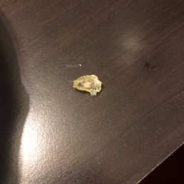 Chunk of glass from Enchiladas Verde (to go order).