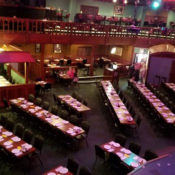 Capone's Dinner & Show - My view from the Lounge waving down at Mom at our VIP table - American Near Me - Orlando, Florida