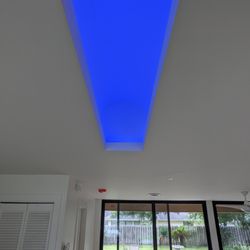 Simplify Build Contractors - Ceiling Dome over kitchen island design with L.E.D