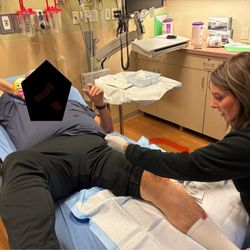 SSM Health St Clare Hospital - Receiving 18 stitches!
