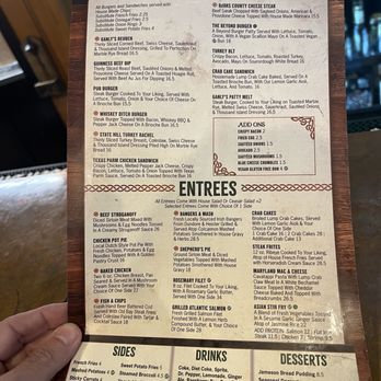 Ganly's Pub & Restaurant - Menu - Irish Near Me - Sinking Spring, Pennsylvania