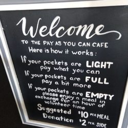Destiny Community Cafe - I always give a little more and consider that a tip.