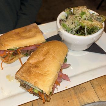 Porch - Duck Banh Mi and side of Brussels - American Near Me - Mountain Brook, Alabama