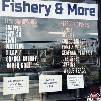 Fishery & More - Menu items as of August 2025 - Seafood Near Me - Pasadena, California