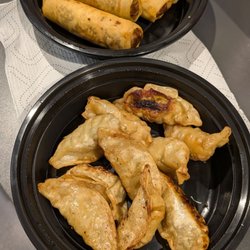 Asian Crazy Food Truck - Potstickers and vegetable egg rolls