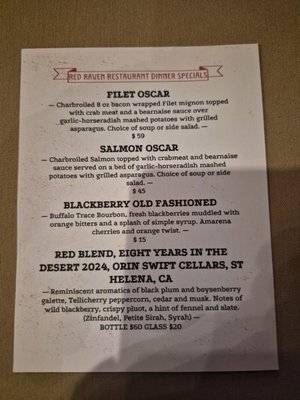 Menu photo 2 Red Raven Williams, AZ Menu photo 2 Red Raven Williams, AZ