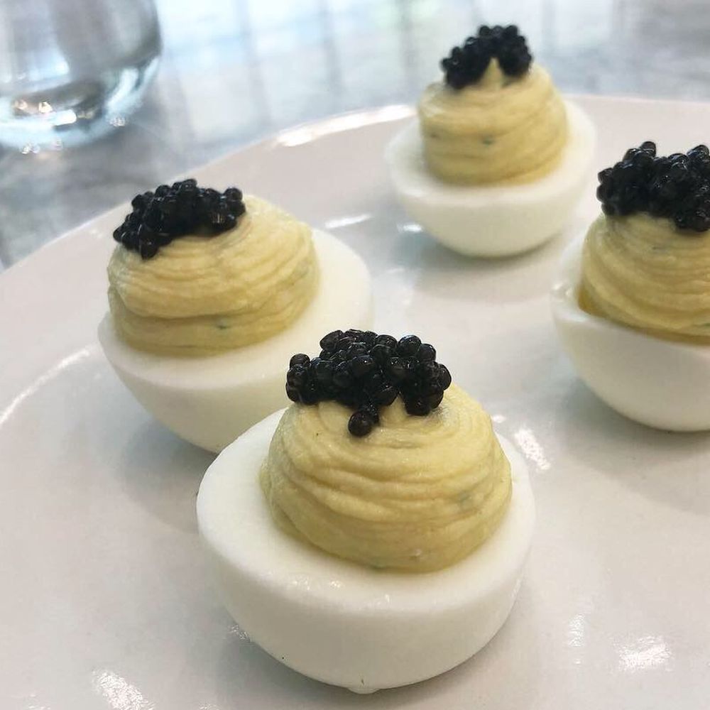 Mirador - Caviar deviled eggs - New American Near Me - Dallas, Texas Mirador - Caviar deviled eggs - New American Near Me - Dallas, Texas