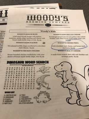 Menu photo 8 Woody's Brewing Redding, CA