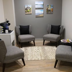 Private reception area with coffee cart.