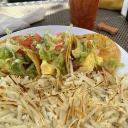 Breakfast tacos - red sauce