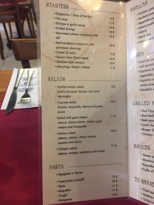 Menu photo 4 Catalonia Barcelona, B Menu photo 4 Catalonia Barcelona, B