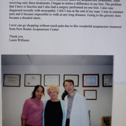 New Realm Acupuncture Center - Patient testimonial