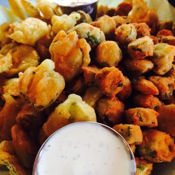Spoons Cafe - 1/2 fried pickles and okra! Yum - American Near Me - McKinney, Texas Spoons Cafe - 1/2 fried pickles and okra! Yum - American Near Me - McKinney, Texas