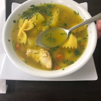 Chipichape Bakery - DELICIOUS chicken soup with plantains, spices, yummy plantain(?), bow tie pasta, carrots/peas, and the BEST broth ever!!! - Bakeries Near Me - Sunnyside, New York