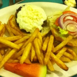 Greek burger (with feta and tzatziki) Greek burger (with feta and tzatziki)