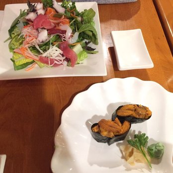 Umai - Uni sushi and Sashimi salad, so yumm - Japanese Near Me - Boston, Massachusetts Umai - Uni sushi and Sashimi salad, so yumm - Japanese Near Me - Boston, Massachusetts