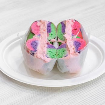 Bagel Boss - Jericho - a colorful bagel on a white plate - Bagels Near Me - Jericho, New York