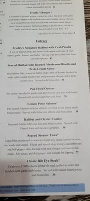 Menu photo 5 Freddy's Just For The Halibut Longview, WA