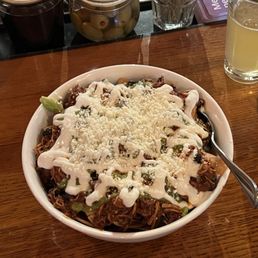 Chicken mole nachos. $17. Chicken mole nachos. $17.