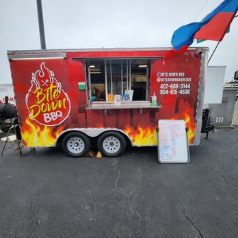 Bite Down BBQ - Bite Down BBQ food truck on the corner of Archer Rd and 34th. Opens at 11 am. Great BBQ & soul food, excellent affordable prices. - Food Trucks Near Me - Gainesville, Florida