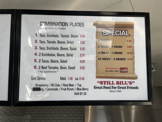 Menu photo 3 Original Bill's Taco House Los Angeles, CA