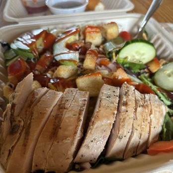 Bullwinkles On 34 - Salad with grilled chicken breast - Bars Near Me - Nevis, Minnesota Bullwinkles On 34 - Salad with grilled chicken breast - Bars Near Me - Nevis, Minnesota