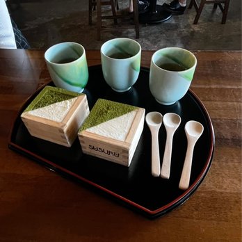 Susuru - matcha tiramisu + green tea - Izakaya Near Me - Orlando, Florida