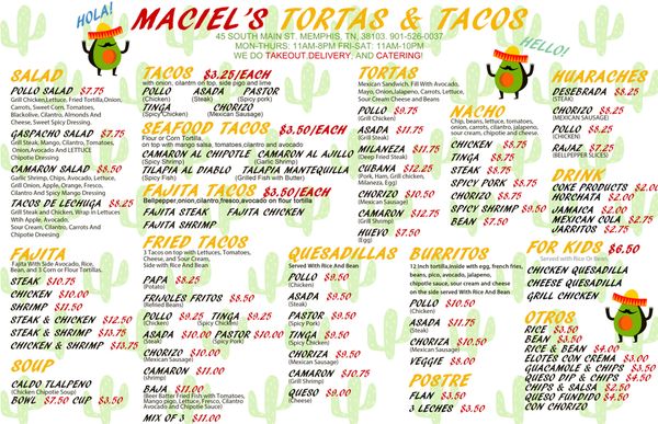 Menu photo 4 Maciel's Tortas and Tacos Memphis, TN